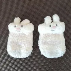 ジェラートピケ うさぎ耳付き　ベビー　靴下