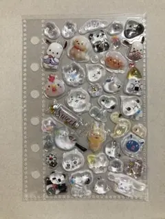 ㊲【ホワイト系】立体シール まとめ売り おすそ分け シール交換 おまとめ割引