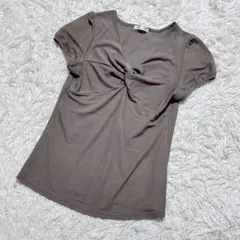 【c7985】Tシャツ 半袖　ブラウン　レディースのサムネイル