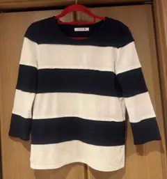 ラコステ 七分袖ストライプTシャツ