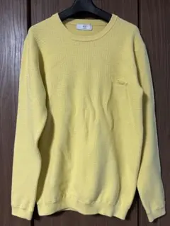 417 EDIFICE イエローワッフルニットセーター