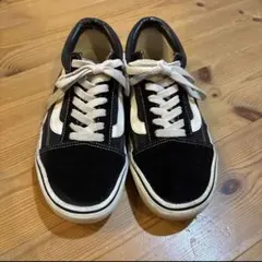 VANS スエード ブラック/ホワイト ローカットスニーカー