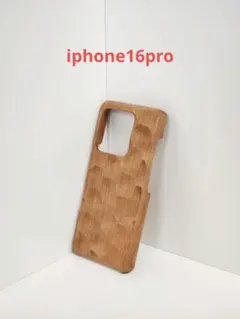 タイムセールiphone16pro 用木製スマホケースアメリカンチェリー製名栗調