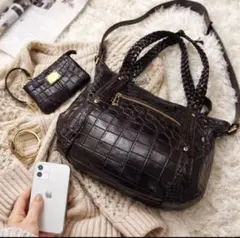 クロコダイル JRA認定 レザージュエルズ MODEL T バッグ　ポーチ付