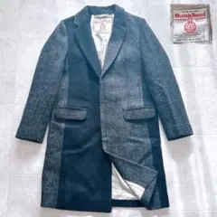 ビューティーアンドユース ハリスツイード チェスターコート切替 グレー系 M