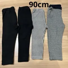 ユニクロ10分丈レギンス3点＋クレードスコープズボンセット 90cm ストレート