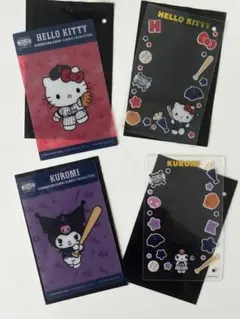 侍ジャパン サンリオコラボ タイトーくじ 2枚セット　ハローキティ　クロミちゃん