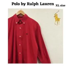 Polo by Ralph Lauren XLサイズ レッド 長袖シャツ
