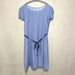 Natural Beauty Basic ライトブルー 半袖ワンピース