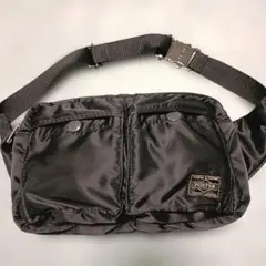 美品ポーターPORTERタンカー旧型ウエストボディバッグブラック層