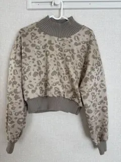 PALEMO STORE ヒョウ柄 クロップドスウェット