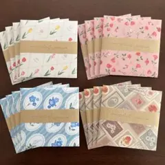 ヴィンテージフラワー　ましかく封筒　ミニ封筒　ポチ袋　ハンドメイドのサムネイル