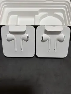 Apple純正 Lightning 有線 イヤフォン イヤホン 2個セット