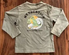 TK 恐竜デザイン　綿100% 長袖ロングTシャツ　120cm