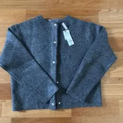 ダブルフェイスクルーネックニットカーディガン