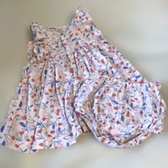 ガーゼ　ノースリーブ　チュニック　ブルマ　セット　12m/74cm