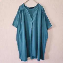 【OFALO】（3L）スキッパーカットチュニック/ビッグシルエット/体型カバーのサムネイル