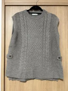 BRICK HOUSE グレー ノースリーブニットベスト L