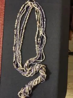 淡水パール5連ネックレス シルバー留め具つき