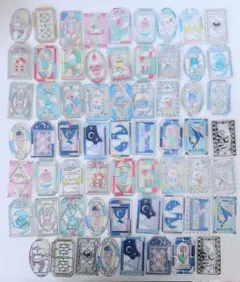 海外シール ステンドグラス風ステッカー　54枚＋おまけ8枚 セット　おすそ分け