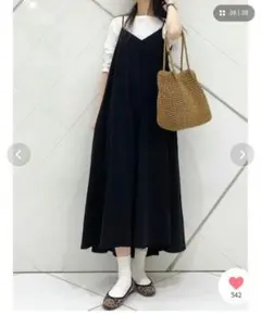 URBAN RESEARCH DOORS　キャミソールワンピース　ブラック