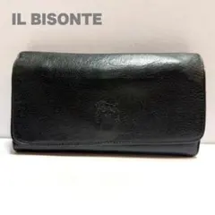 IL BISONTE 定番 イルビゾンテ 長財布 ブラック 黒 本革 レザー