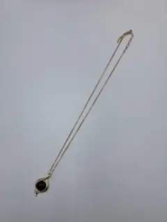 LANCEL ランセル ネックレス ゴールドカラー ブラック 箱付き