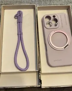 YAGOO iPhone16pro用ケース ストラップ付き パープルのサムネイル