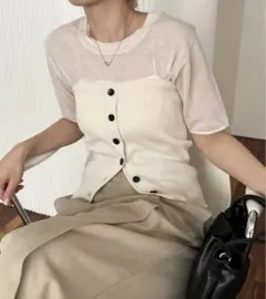 CAPRICIEUX LE'MAGE ビスチェ シアー T プルオーバー セット