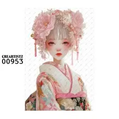 00953 ガール ペーパー/ステッカー 4枚 CREARTISTZ