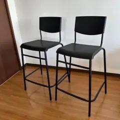 IKEA STIG カウンターチェア ハイスツール 2脚セット SH63cm