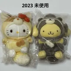 未使用 2023 ハローキティ ポムポムプリン 動物 着ぐるみ ぬいぐるみ