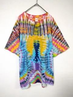 ギルダン　GILDAN　Tシャツ　メンズL　タイダイ柄　マルチカラー　綿100％