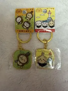 ちいかわ うさぎ　ご当地キーホルダー 2種セット 信楽たぬき 京都タワーのサムネイル