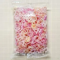 デコパーツ まとめ売り パール調モチーフパーツ ピンク系 リボン 星