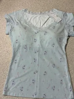 サンリオ　シナモロール　カップ付き　半袖Tシャツ　トップス　ルームウェア