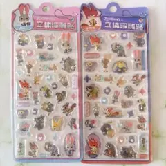 Disney ズートピア　シール　海外　正規品　2種セット　ボンドロ　ドロップ