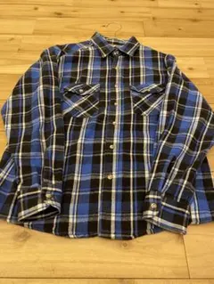 FIVE BROTHER ヘビーネルシャツ L 青黒 希少 ヴィンテージ