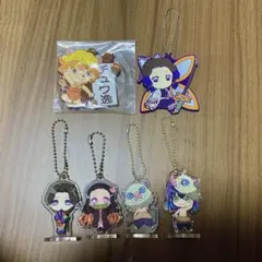 鬼滅の刃　アクリルキーホルダー・ラバーキーホルダー　６個セット