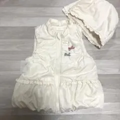 美品！Biquette Club アイボリー ダウンベスト 120cm