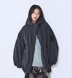 jeanasis ジーナシス　ソデ2wayモンスターパーカーコート　黒