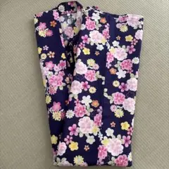 花柄ネイビー浴衣 130サイズ