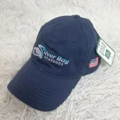【未使用タグ付】USA 企業系キャップ Vintage Silver Bay 紺のサムネイル