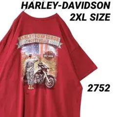 ハーレーダビッドソン Tシャツ 2XL 胸ポケット バックプリント アーミー