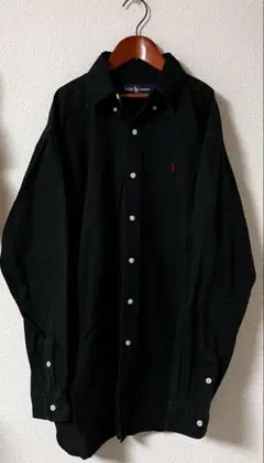 RalphLauren ラルフローレン シャツ ブラック　Ｌサイズ相当