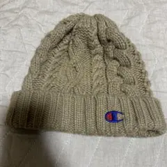 Champion ニット帽 ベージュ