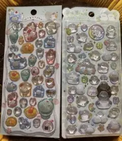 ねこ　シマエナガ　ポップシール2枚セット【SHANLE公式ライセンス取得商品】