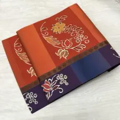 の*ん様 本場筑前博多織 名古屋帯 可愛い織柄 八寸 正絹 着物 RO4648