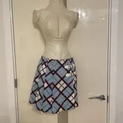 Marc by Marc jacobs 青チェックスカート　ミニ