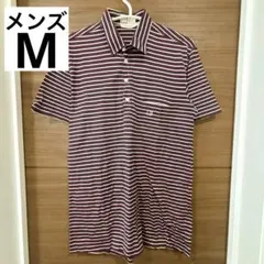ダンヒル ロンドン80'sビンテージ 古着 イタリア製 ポロシャツ ボーダー Mのサムネイル